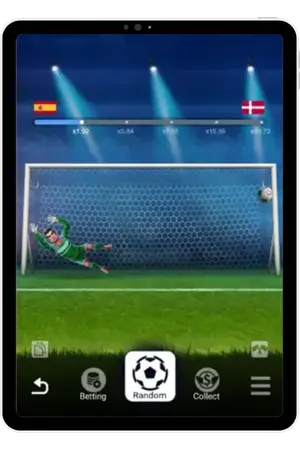 Portería con cinco puntos de disparo marcados en Penalty Shoot Out